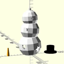 Customizable Snowman with "LED Tealight"