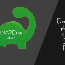 Dinosaur mobile phone holder STL and Blender File Free