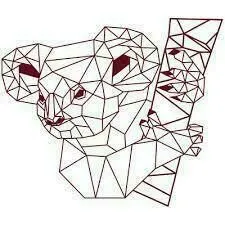geometric koala bear