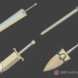 Guts weapon set Form Berserk - Fan Art 3D print model