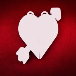 heart keychain for couple