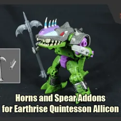 Horns and Spear Addons for Transformers Earthrise Quintesson Allicon