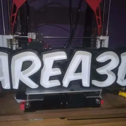 Illuminated poster 3D area