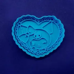 Kuromi Cookie Cutter in heart