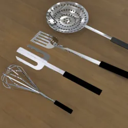 laddle + spoon + mixer