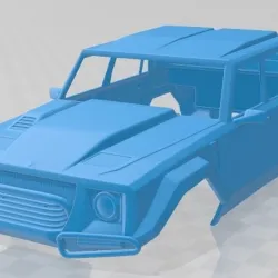 Lamborghini LM002 Pickup 1986 Printable Body Car