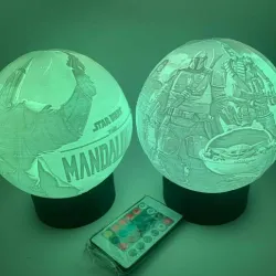 MANDALORIAN STAR WARS DISNEY NIGHT LIGHT LITHOPHANE