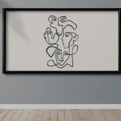 Many Faces Line-Wall Art