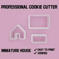Miniature house Cookie cutter set (3pcs)