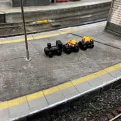 Model Railway Platform Train Flower Display Feature