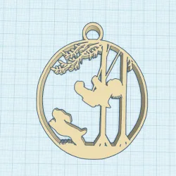 Nursery ornament child swing puppy shadow maker