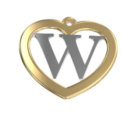 Pendant letter W