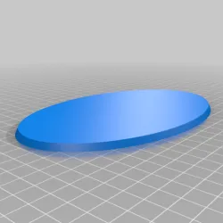 Plain Oval MagBase (3mm thick magnets)