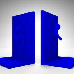 portal bookend (for books or games)