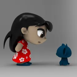 Princesses Lilo and Stich Collection 3D print model