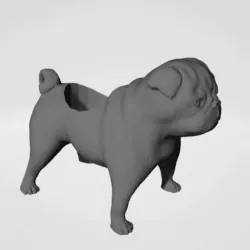 Pug dog planter Pug dog planter
