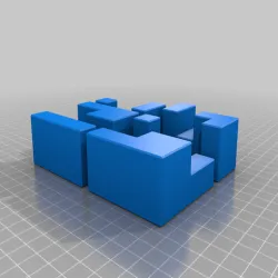 Puzzlecad version of Interlocking Puzzle Cube #1 by dgontier