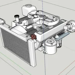 range rover engine (cover540 brushed)+engine bay