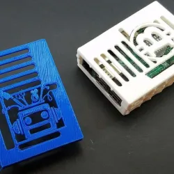 Simple Raspberry Pi 3B+ case with Logos