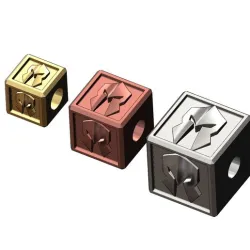 Spartan helmet cube bead and pendant 3D print model