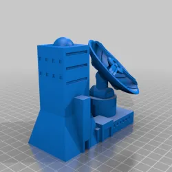 STATION WITH ANTENNA 6mm MECHA SCALE for Tabletop