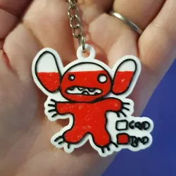 Stitch Evil Level Key Chain