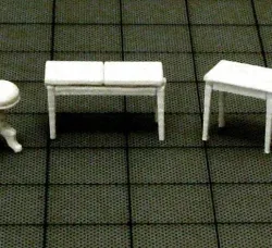 Three piano stools