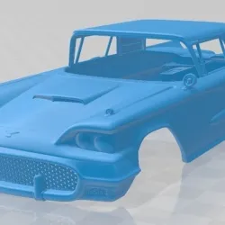 Thunderbird Sport Coupe 1958 Printable Body Car