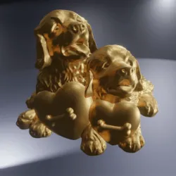 Valentine dog