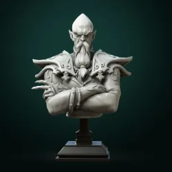 Zondar Valis archmage bust pre-supported