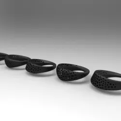 16,5MM THE LORD OF THE VORONOI RING 3D PRINT MODEL