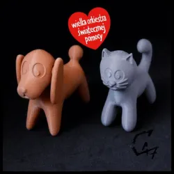 A dog and a cat miniature