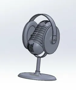 classic microphone and headphone