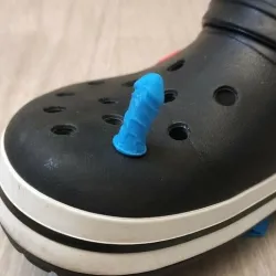 Croc Penis Charm Pin