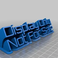 Display Only/Not For Sale