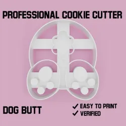 Dog butt cookie cutter
