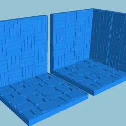 Dungeon Tiles - Cobblestone Floor and Parquetry Walls