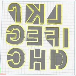 English language letters cookie cutter / Clay Cutter