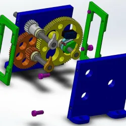 Gearbox 1/12 with position detection (blind).