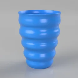Grip friendly wavy cup