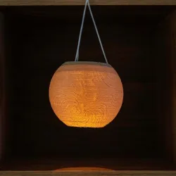 lamp shade. IKEA Hack lantern, rough wave pattern fitting IKEA "solvinden"