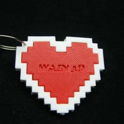 Pixel Heart Key chain