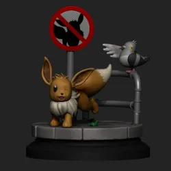 Pokemon - Eevee Figure(with cuts)