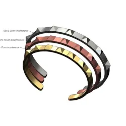 Pyramids cuff bracelet 3D print model
