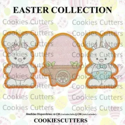 Set of 3 Easter Cookies Cutters / 3 Easter Cookies Cutter