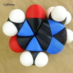 Space-filling molecular models:  Caffeine Adventure Set