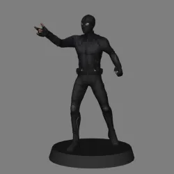 Spiderman Stealth Suit - Spiderman Far From Home LOW POLYGONS AND NEW EDITION