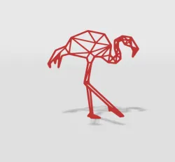 wall decor geometric flamingo
