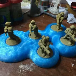 Warhammer 5 Miniature 25mm Diorama/Scenic Base