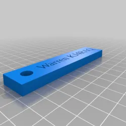 Warren KJ4RAQ Name tag Keychain 1